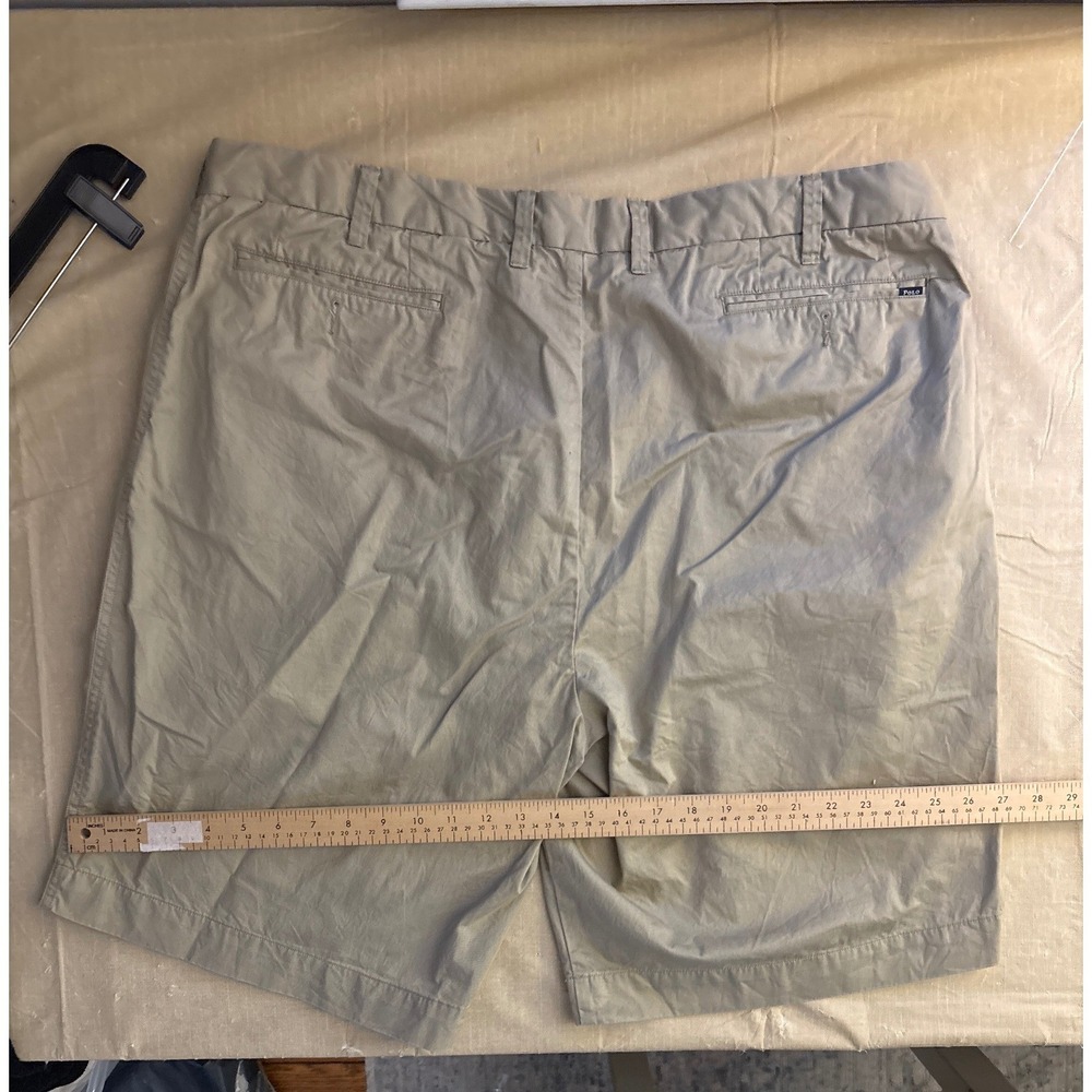Polo‎ Ralph Lauren Classic Fit Chino Shorts Khaki Tan Mens Size 42 Tall - Picture 2 of 7